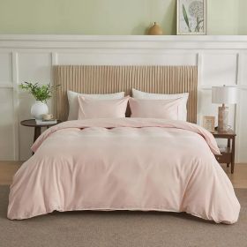 Serta Simply Clean Solid Duvet Cover Queen (Option: pink)