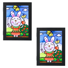 Kids Art Frame Front Opening Wooden Frame Artwork Display Storage Frame Picture Frame Wall Display For Photo Art Projects Picture Children Drawin (Option: A4-Black)